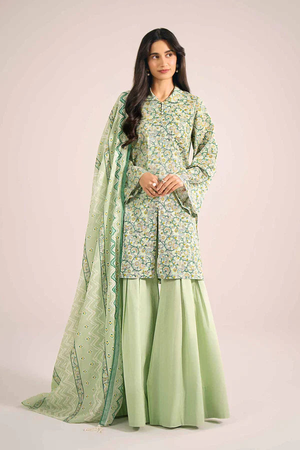 SANAYA  3PC LAWN NISHAT