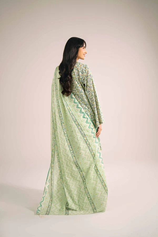 SANAYA  3PC LAWN NISHAT