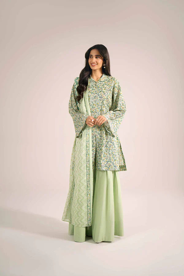 SANAYA  3PC LAWN NISHAT