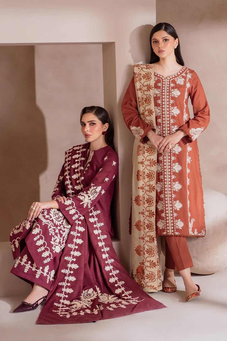 UE-362 Embroidered Khaddar