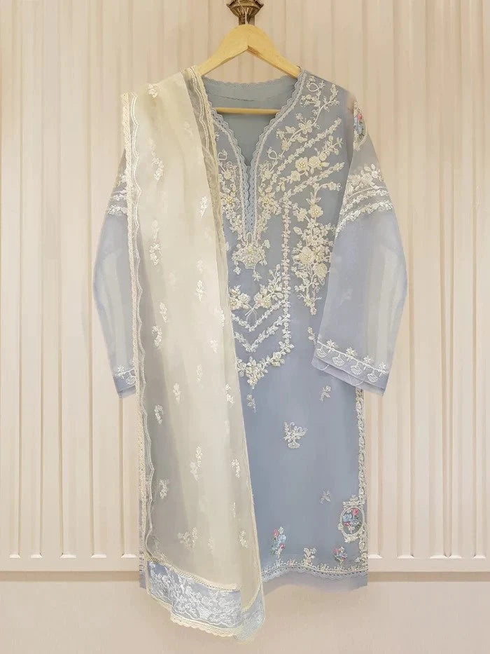 AIZA SKY BLUE HANDWORK